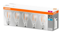 OSRAM LED Lampe BASE A60 CL 6.5W E27 klar Filament...