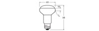 LEDVANCE LED R63 4.9W 927 E27 Lampe 345lm 2700K warmweiss...