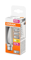 OSRAM LED Kerze Retrofit B40 5W B22d Dimmbar matt...