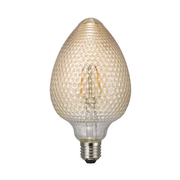 Nordlux Avra 2W A LED Eckig Bernstein Lampe E27 extra-warmweiss 2200K