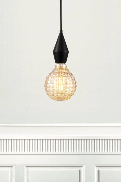 Nordlux Avra extra-warmweiss 2200K 2W LED A E27 Bernstein Eckig Lampe