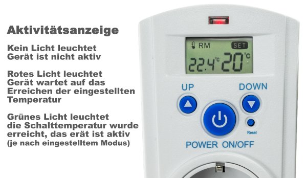 Steckdosen-Thermostat ST-35 max. 3500W